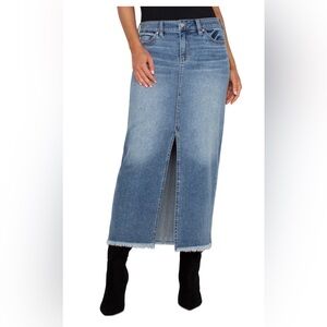 Kensie Denim Long Skirt